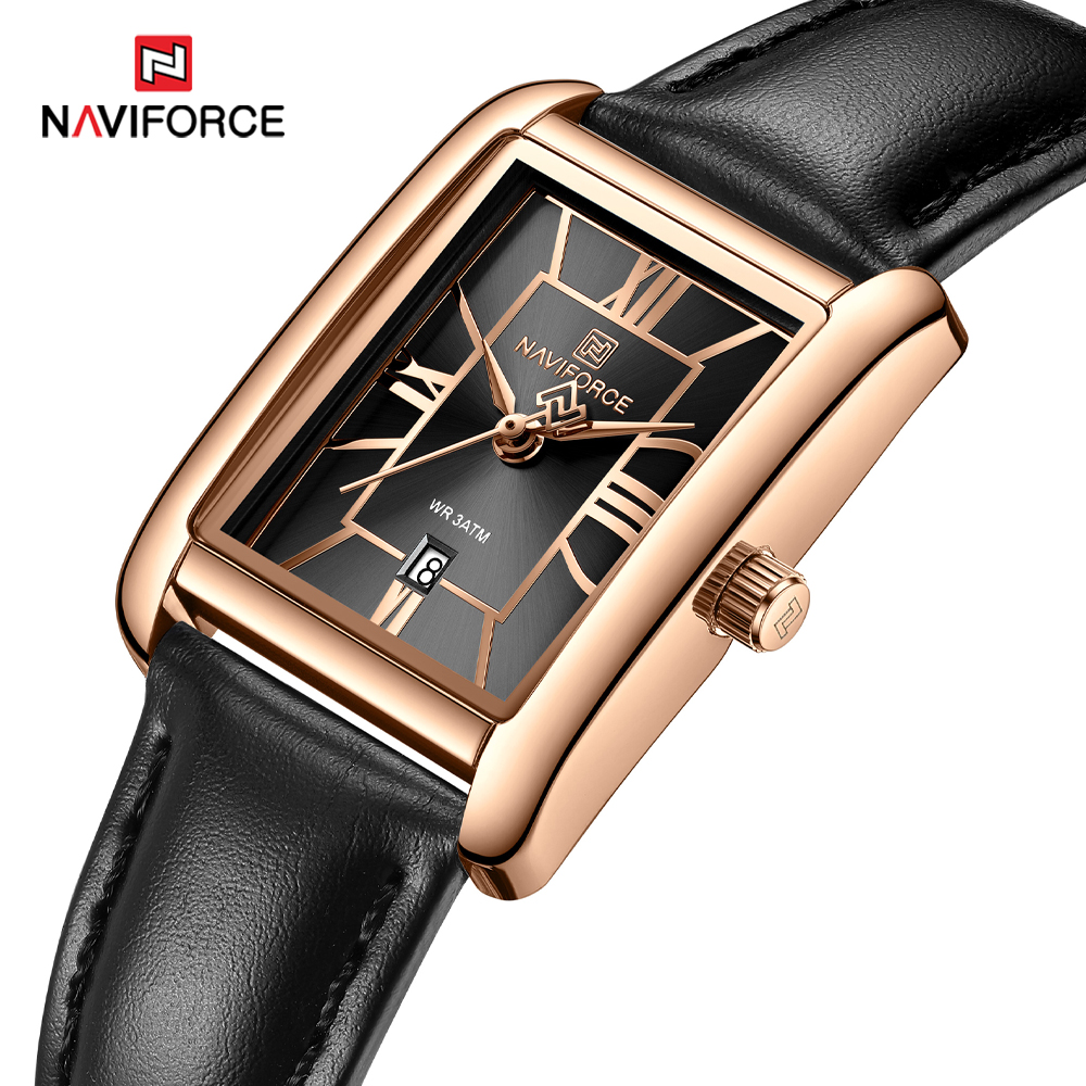 Jewelry Like Watches - NAVIFORCE Dames elegant rechthoekig quartzhorloge Eenvoudig