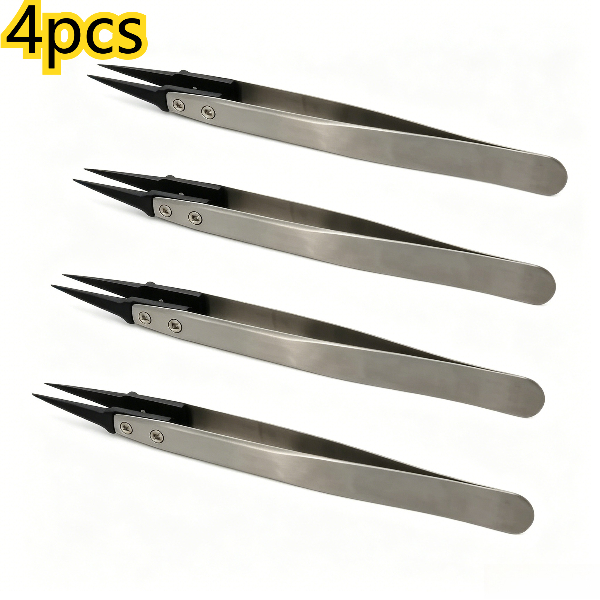 Jewelry Repair & Watches Durham Nc - 4-delige antistatische pincettenset, roestvrij staal met