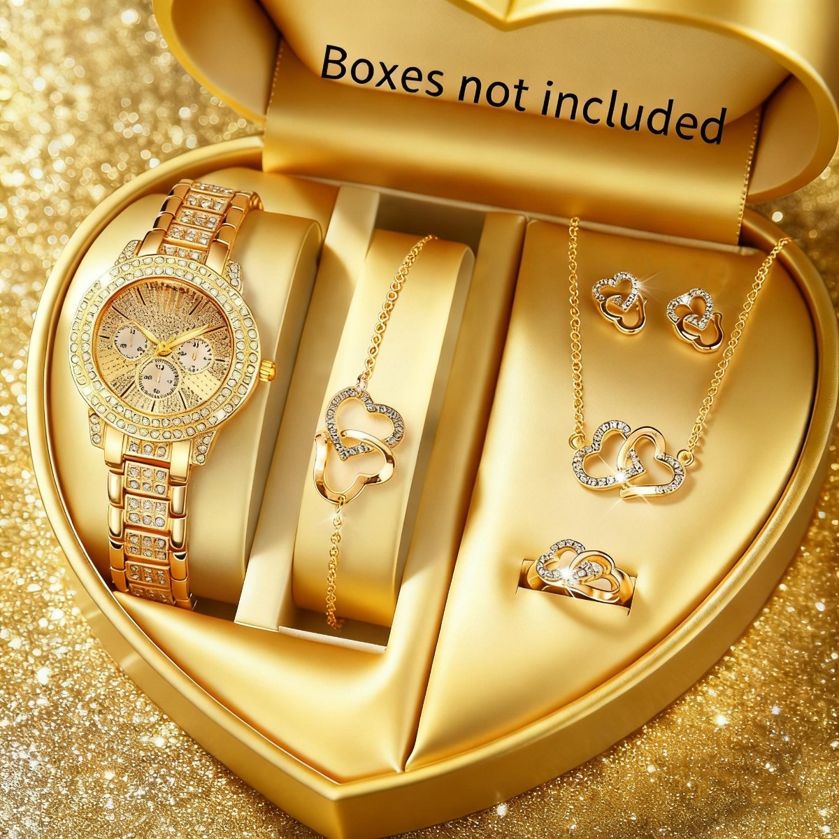 Jewelry Like Watches - 6 STKS Luxe Strass Vrouwen Horloge
