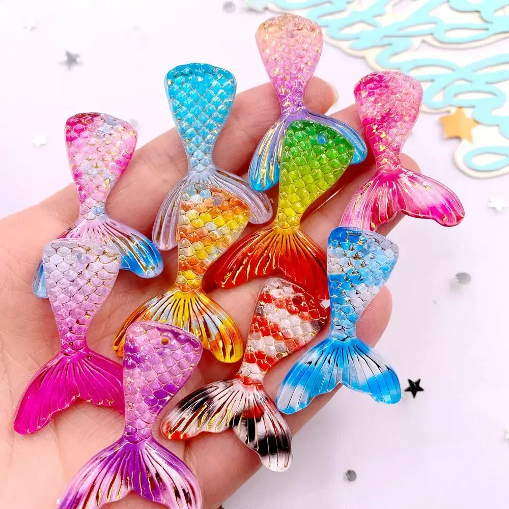 Paradise Jewelry & Watches Dolphin Mall - 10 stuks glitter kleurrijke hars zeemeerminstaart