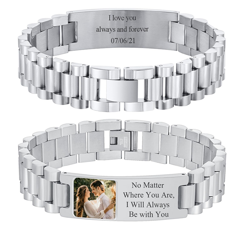 Jewelry Like Watches - Aangepaste foto tekst armband horlogeband roestvrij