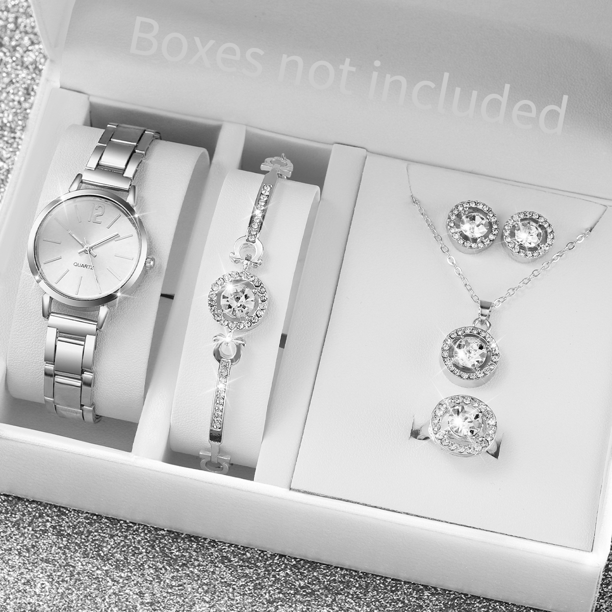 Jewelry Like Watches - 6 stks/set Vrouwen Horloges Mode Roestvrij