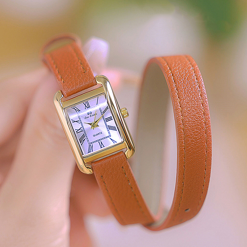 Jewelry Watches Gold - Dameshorloges 2026 Casual vintage lederen horloge