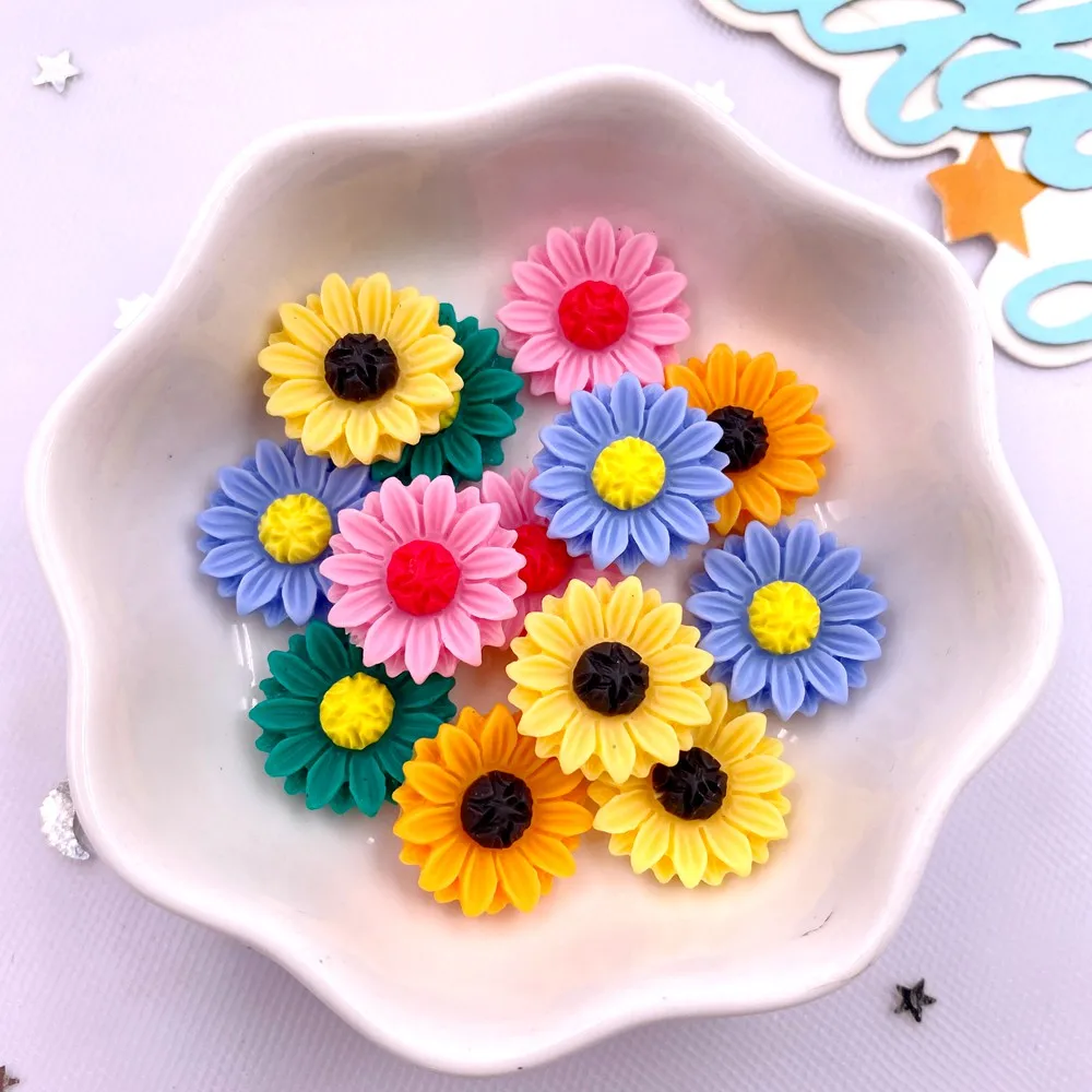 Paradise Jewelry & Watches Dolphin Mall - 30 Stuks Hars Kleurrijke 15Mm Zonnebloem