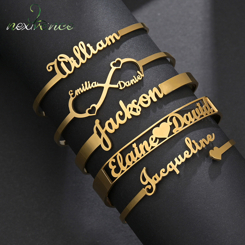 Rose Gold Bracelet - 20 Stijlen Mode Aangepaste Naam Armbanden