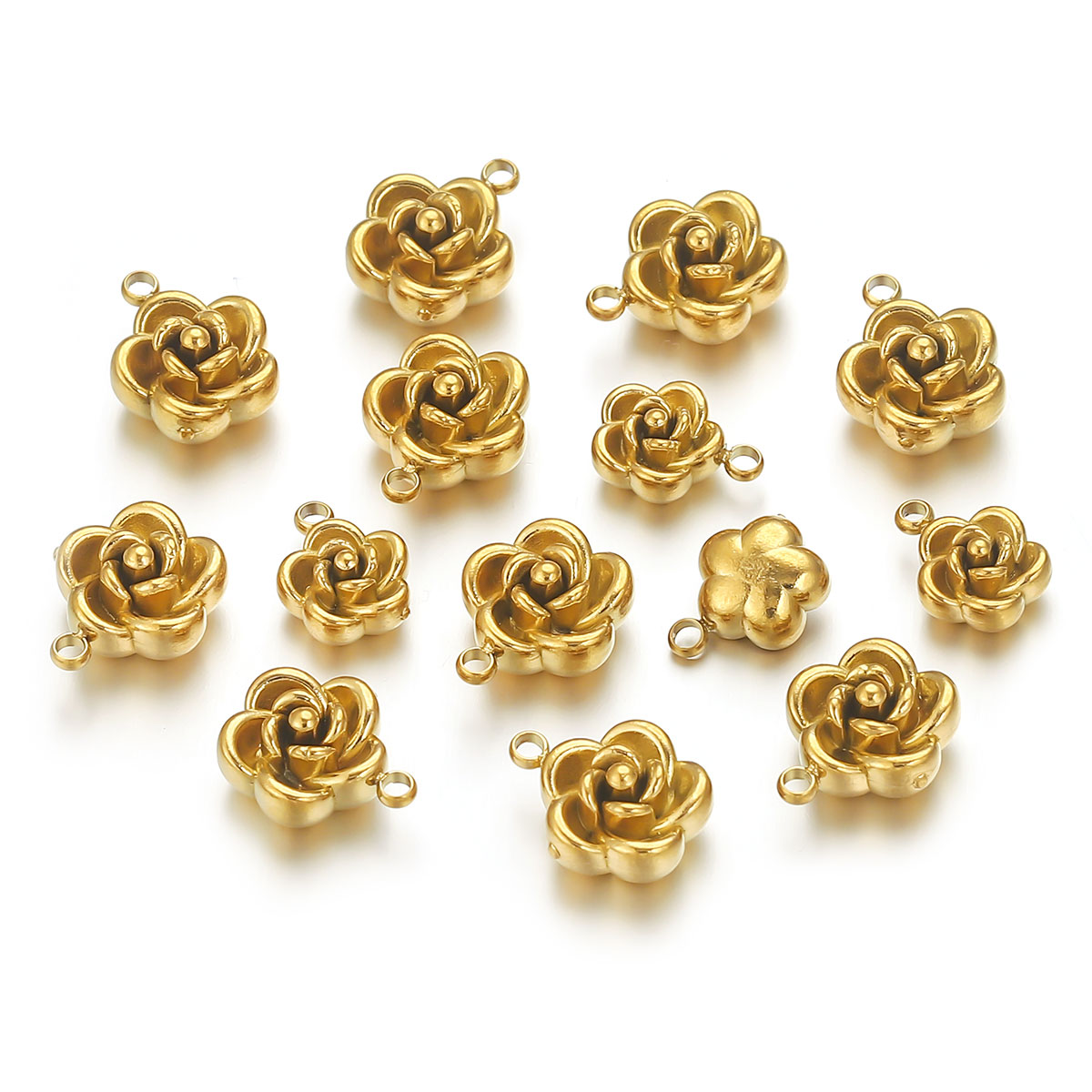 Rose Gold Bracelet - 5 stuks 8/10mm roestvrij staal verguld