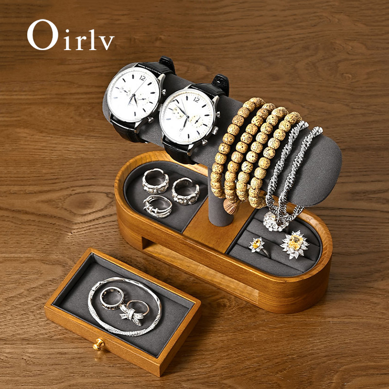 Jewelry Watches & Accessories - Oirlv Massief Houten Horloge Organisator Plank