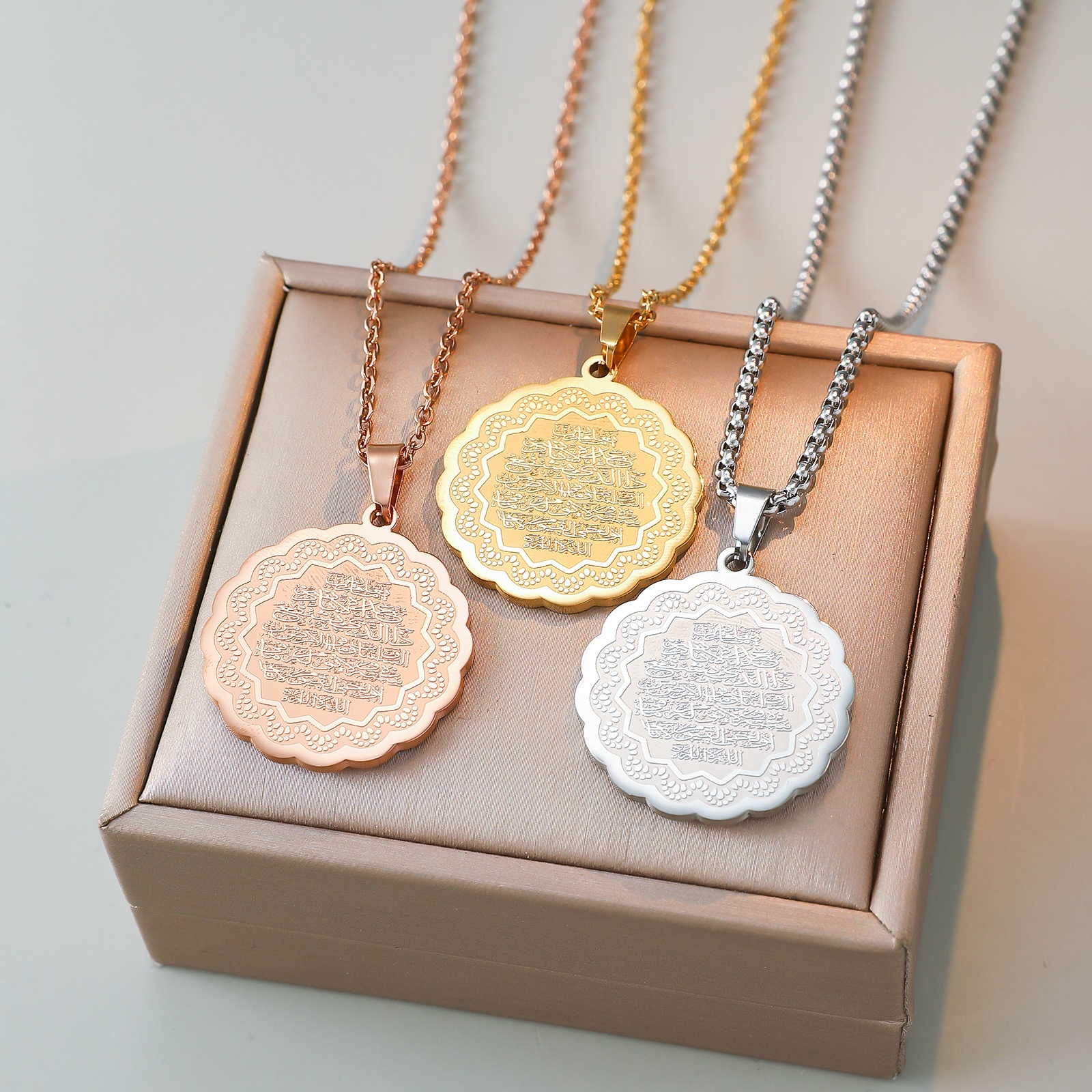 Al Ain Jewelry & Watches Exhibition 2025 - Moslim Arabische hangerketting 304 roestvrij staal