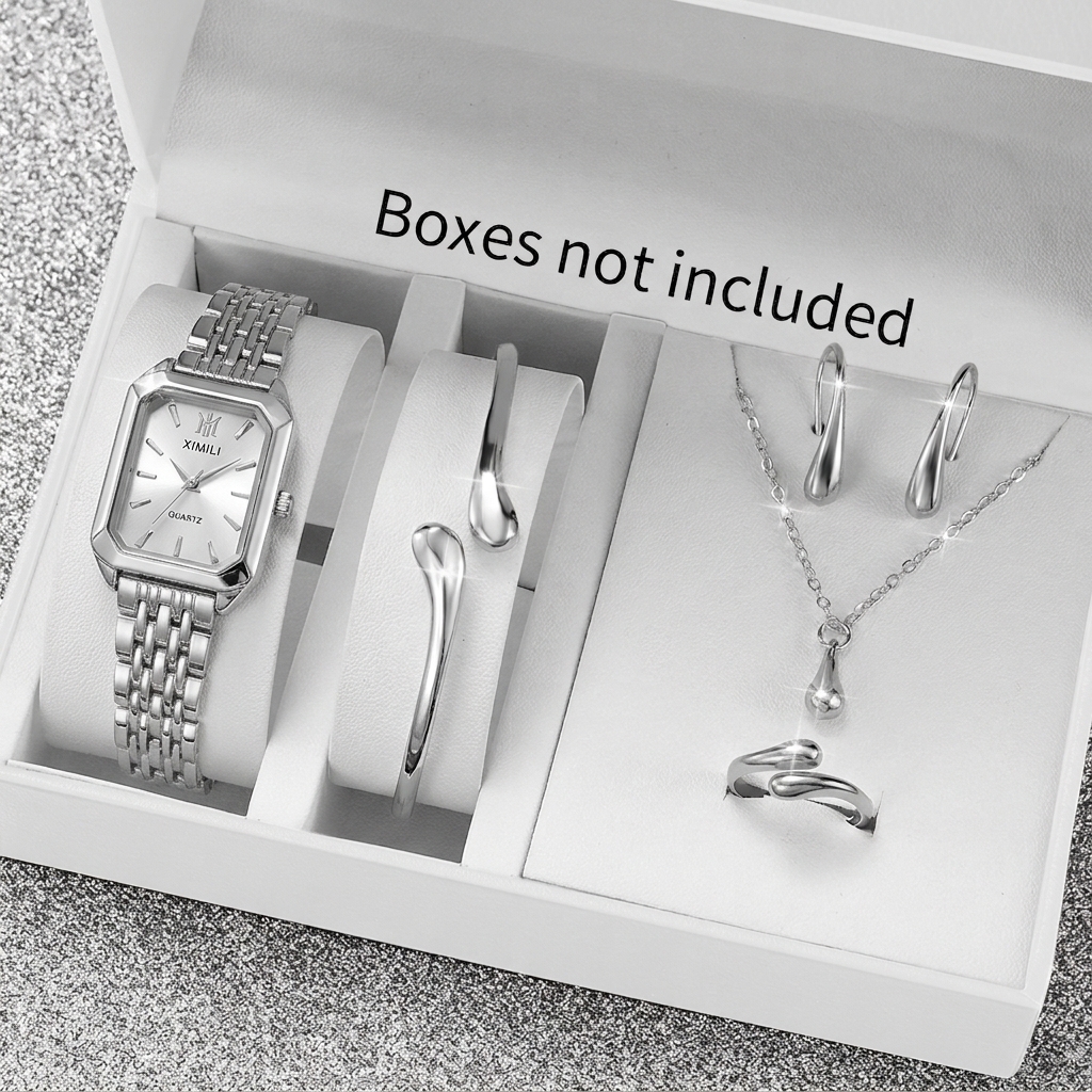 Jewelry Like Watches - 6 STKS Mode Rechthoek Vrouwen Quartz