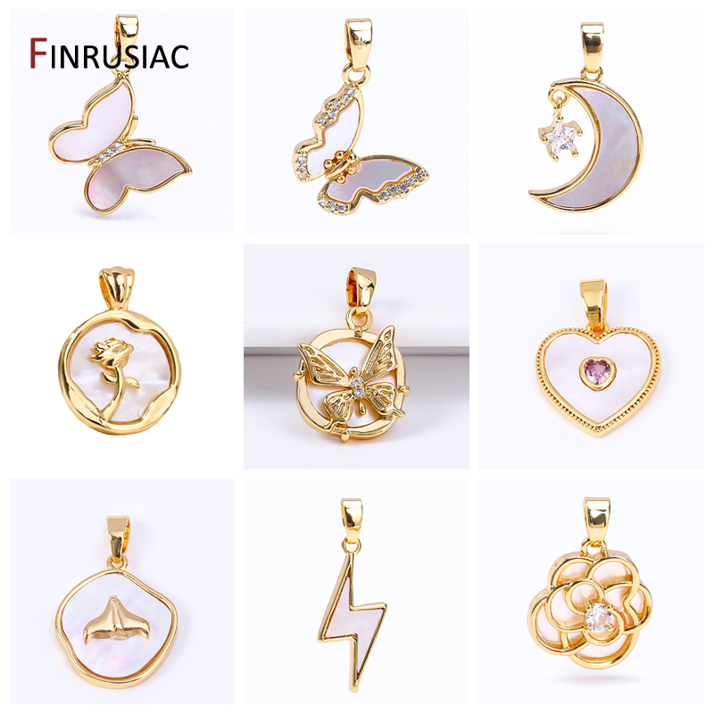 Butterfly Pendant Necklace - Hoogwaardige 18K vergulde messing hart- en