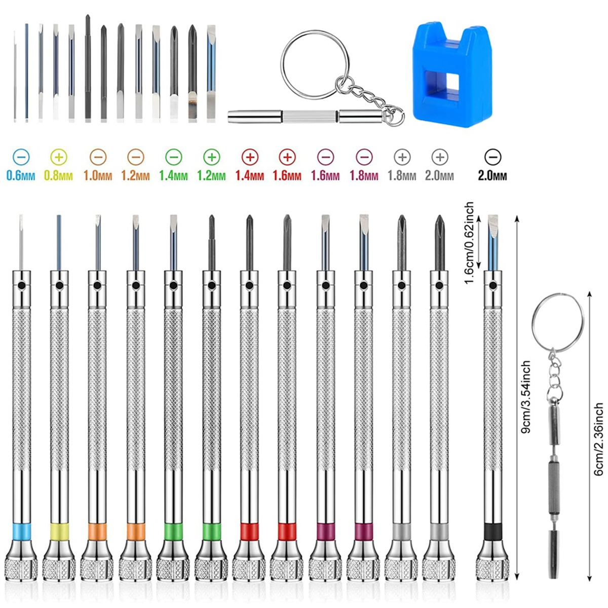 Watch Repair Tool Kit - A002 26-delige horlogeschroevendraaierset, antislip kleine schroevendraaierset,