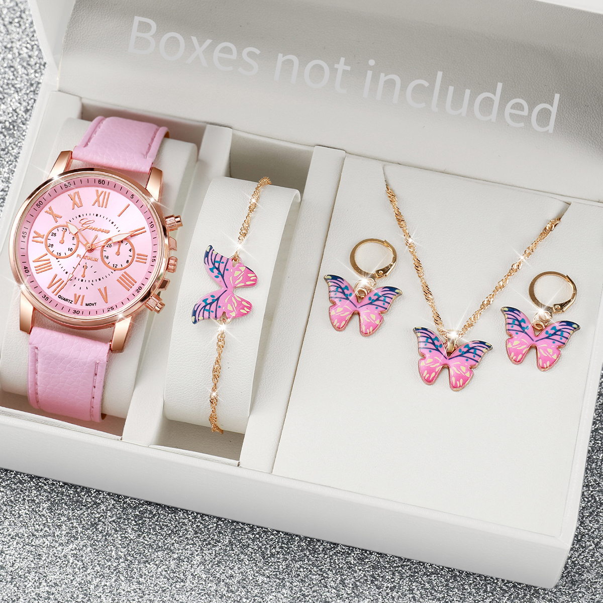 Jewelry Like Watches - 5/6PCS Luxe Vrouwen Horloges Sieraden Set