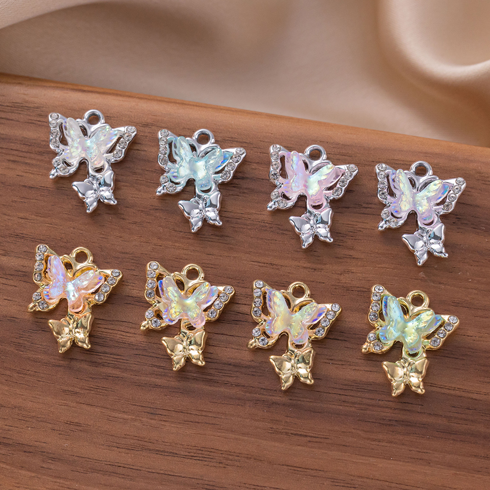 Butterfly Pendant Necklace - 10 stks/partij Animal Charms Vlindervorm Hanger