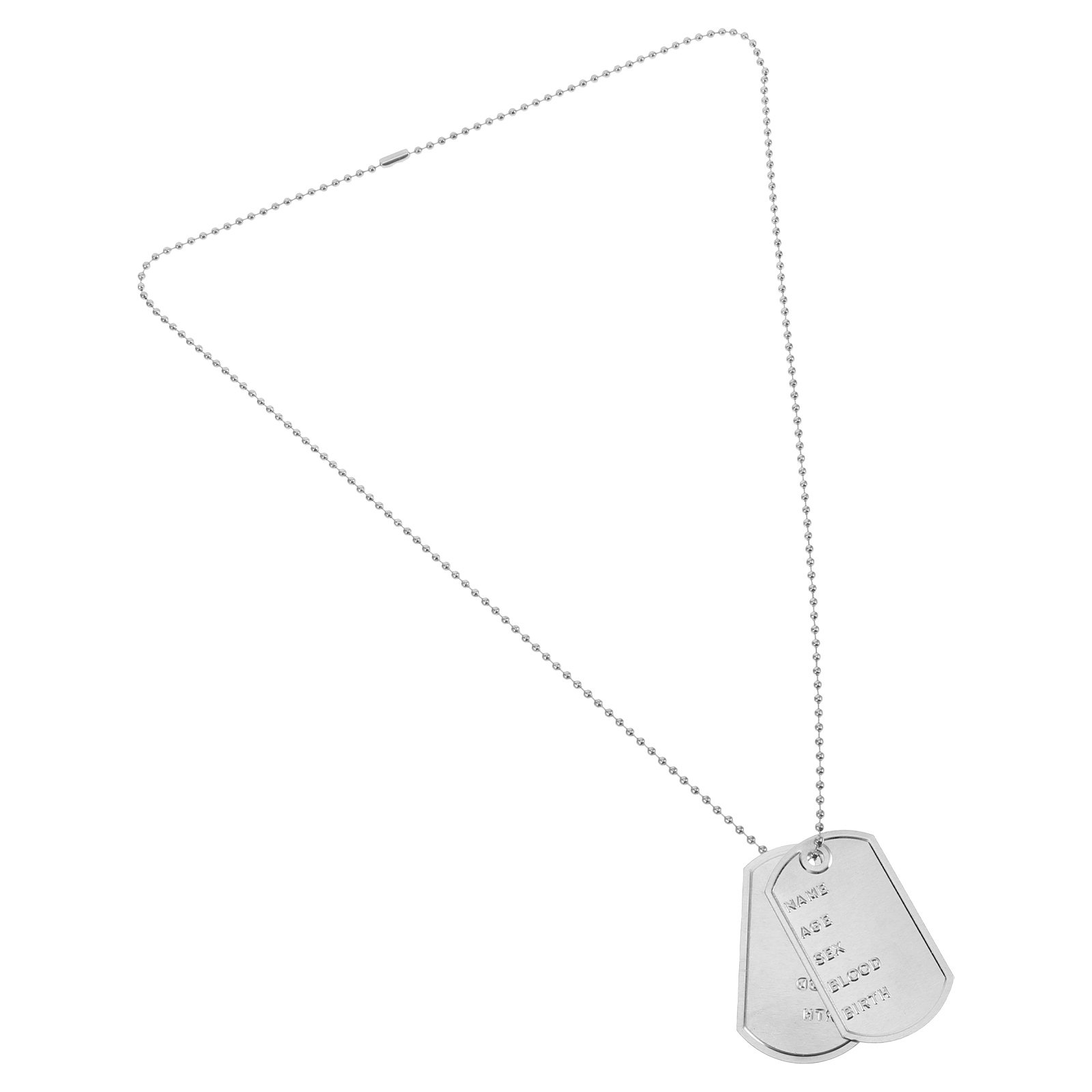 Mens Dog Tag Necklace - 1Set Cosplay Dog Tags Ketting Robuuste