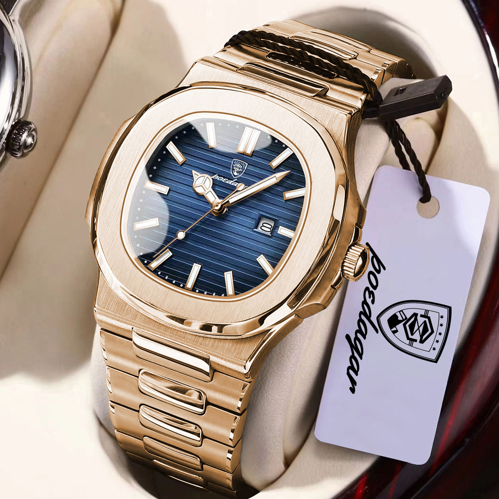 Rg Watches & Jewelry Gmbh - POEDAGAR Top Fashion Square Herenhorloge RVS
