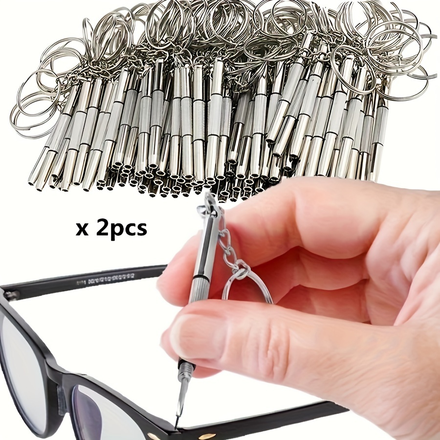 Watch Repair Tool Kit - Twee stalen brilschroevendraaiers, brilschroevendraaiers, horlogereparatieset met