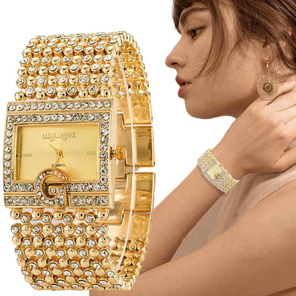 Jewelry Watches Gold - Eenvoudige Vierkante Gouden Horloges Vrouwen Mode
