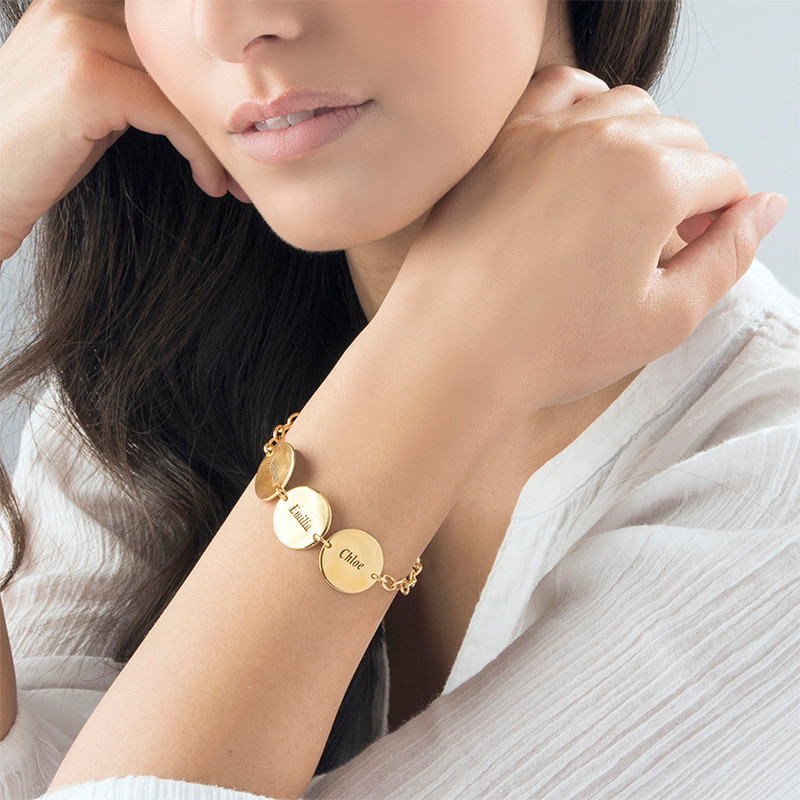 Rose Gold Bracelet - Gegraveerde naam armband 18K vergulde aangepaste