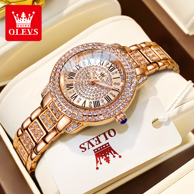 Jewelry Watches Gold - OLEVS 9943 Luxe volledig diamanten origineel