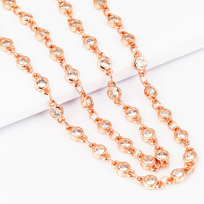 Stevige half afgewerkte CZ-ket - Rose Gold Bracelet recensie en prijs
