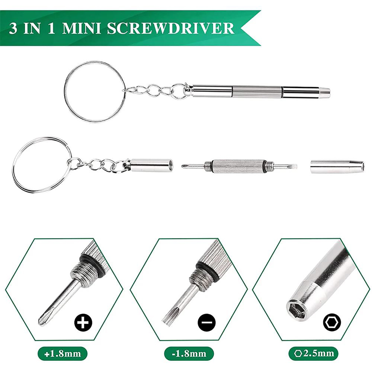 1/2PCS Precisie 3 in1 Schroeve - Watch Repair Tool Kit recensie en prijs