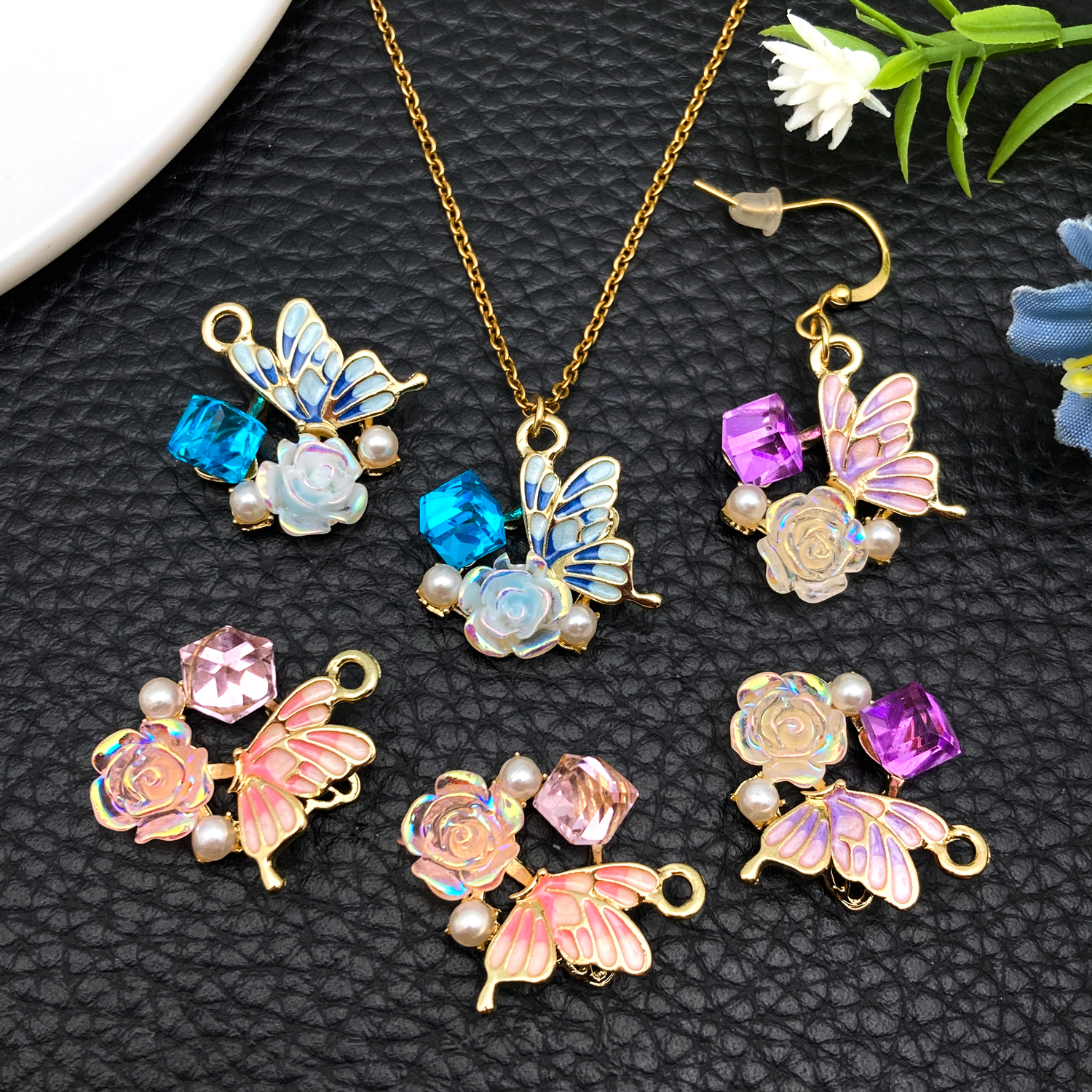2/6 stuks kleine luxe stijl pa - Butterfly Pendant Necklace recensie en prijs
