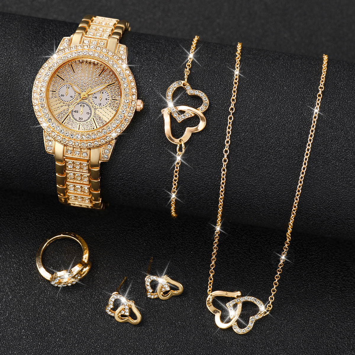 6 STKS Luxe Strass Vrouwen Hor - Jewelry Like Watches recensie en prijs