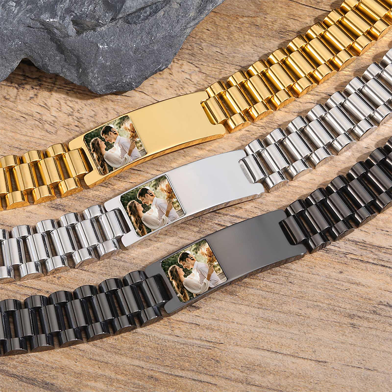 Aangepaste foto tekst armband  - Jewelry Like Watches recensie en prijs