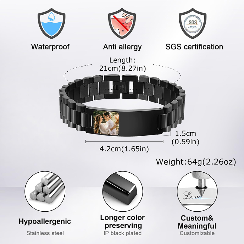 Aangepaste foto tekst armband  - Jewelry Like Watches recensie en prijs