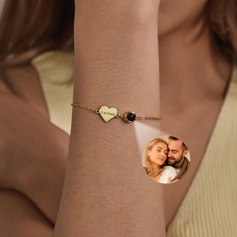 Aangepaste naam armband met fo - Rose Gold Bracelet recensie en prijs