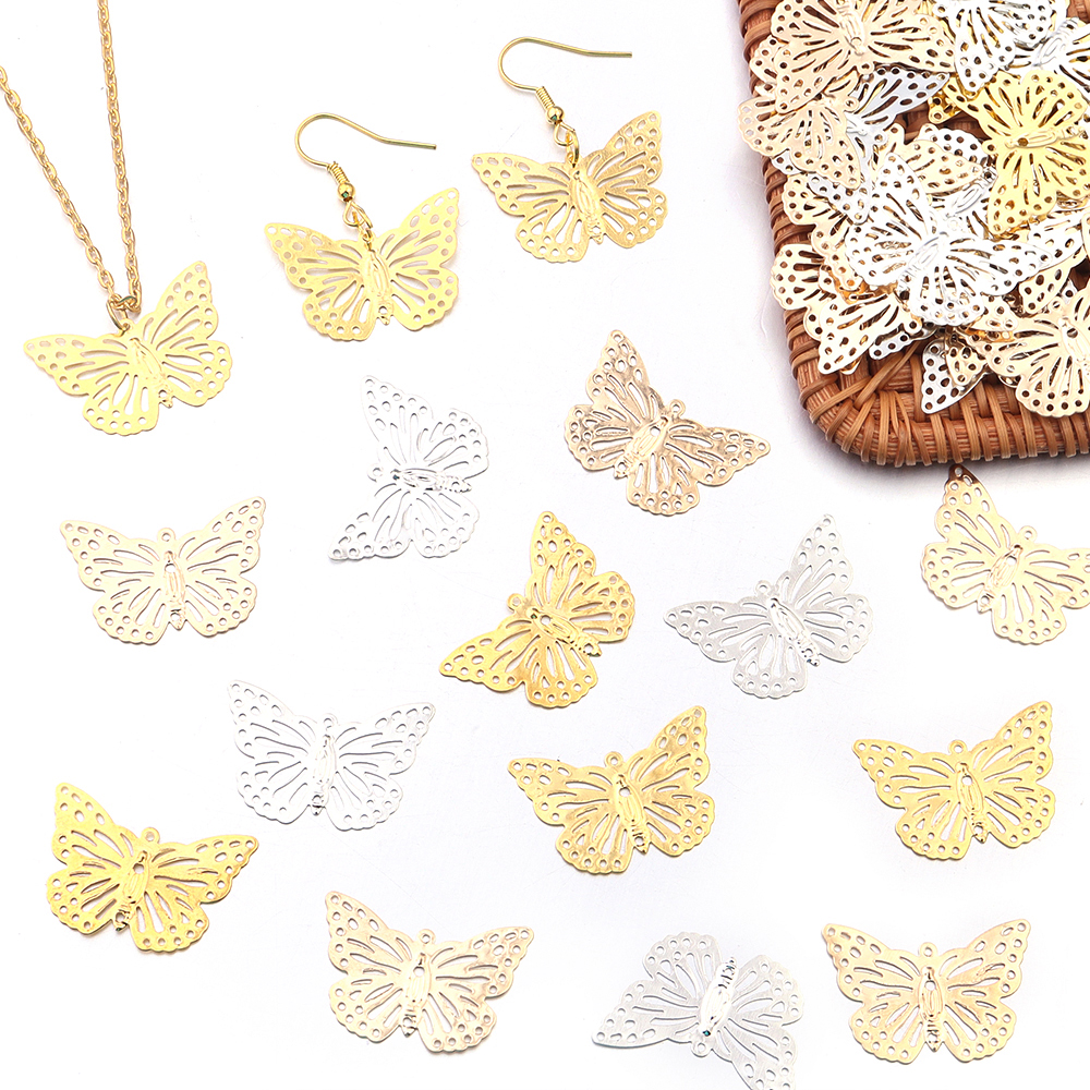 50 stks/partij Vlinder Filigra - Butterfly Pendant Necklace recensie en prijs