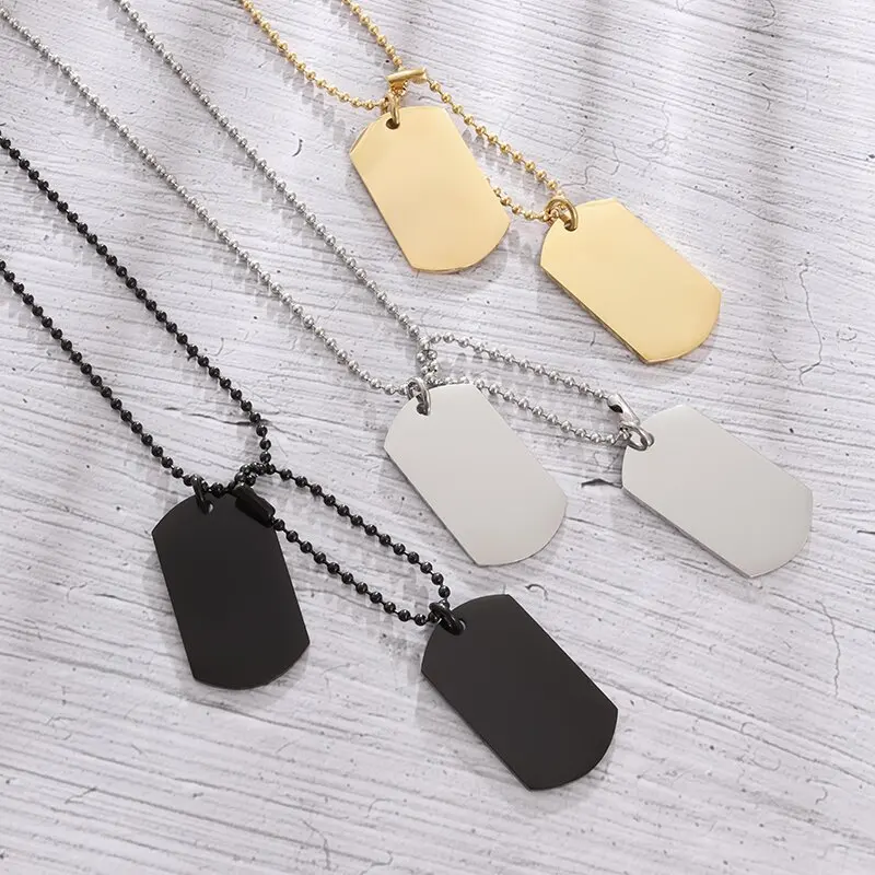 Eenvoudige roestvrijstalen dub - Mens Dog Tag Necklace recensie en prijs