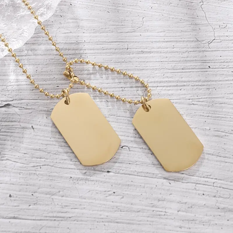 Eenvoudige roestvrijstalen dub - Mens Dog Tag Necklace recensie en prijs
