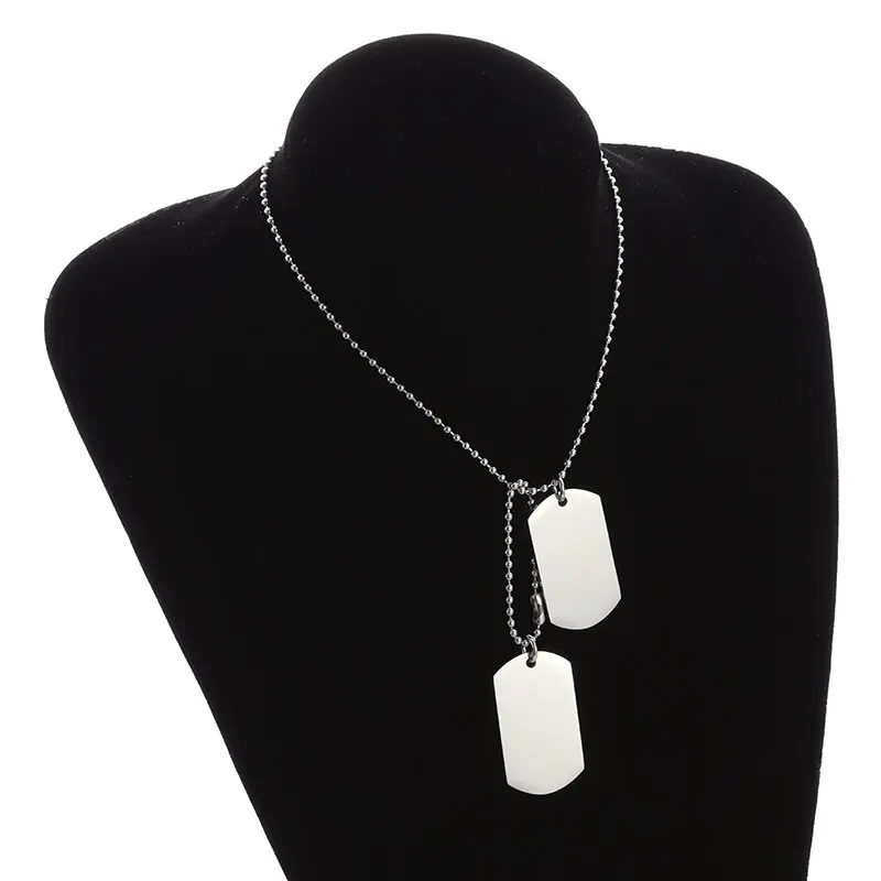 Eenvoudige roestvrijstalen dub - Mens Dog Tag Necklace recensie en prijs