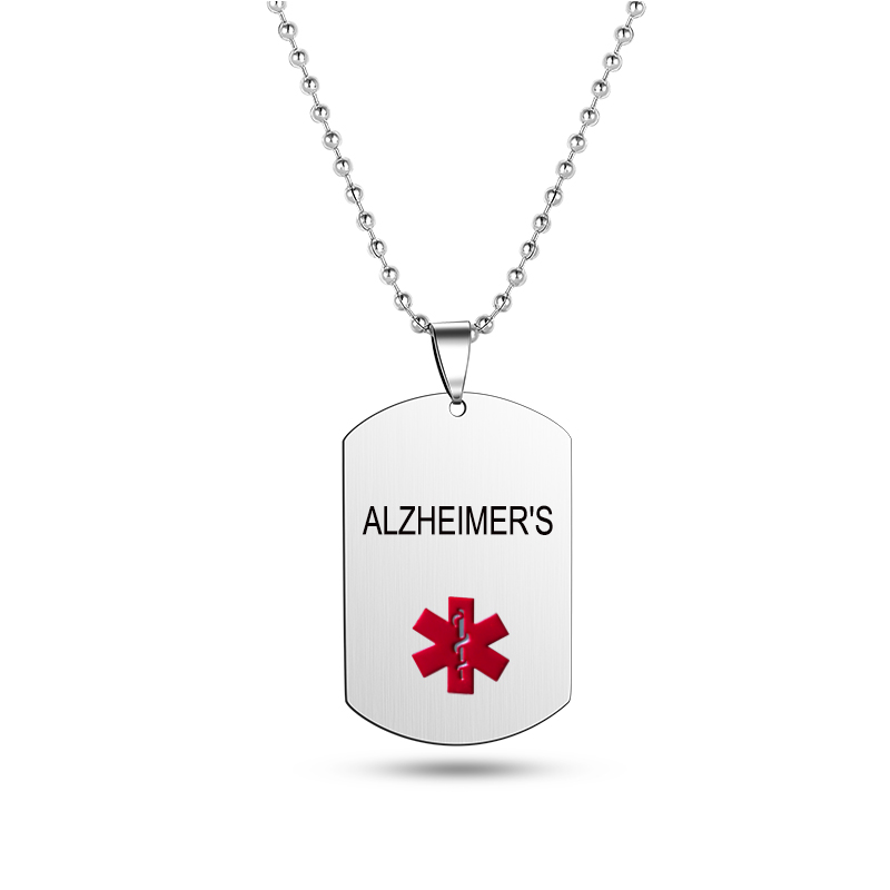 Emaille rode medische waarschu - Mens Dog Tag Necklace recensie en prijs