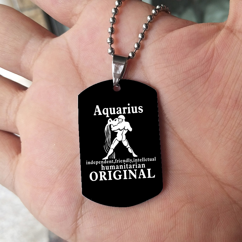 12 Dierenriemtekens Ketting Vo - Mens Dog Tag Necklace recensie en prijs