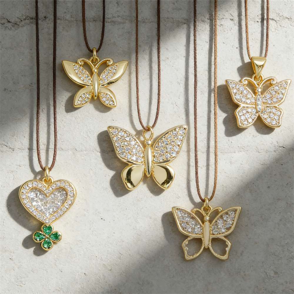 3 Stuks Hangers Messing Zircon - Butterfly Pendant Necklace recensie en prijs