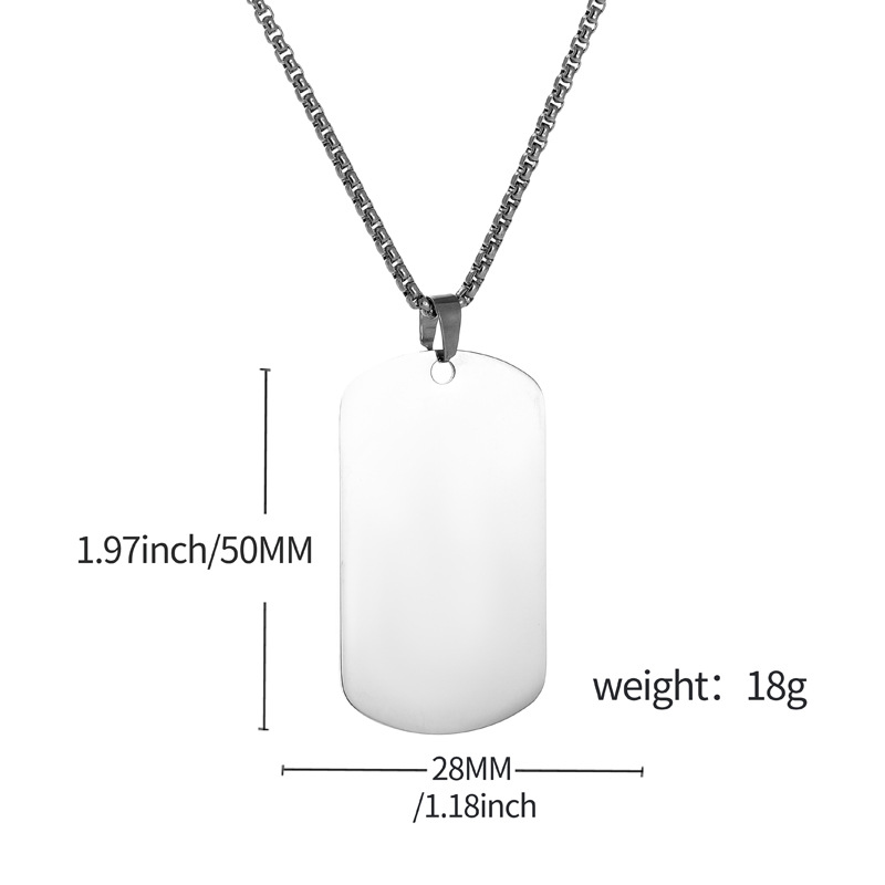 HNSP Eenvoudige roestvrijstale - Mens Dog Tag Necklace recensie en prijs