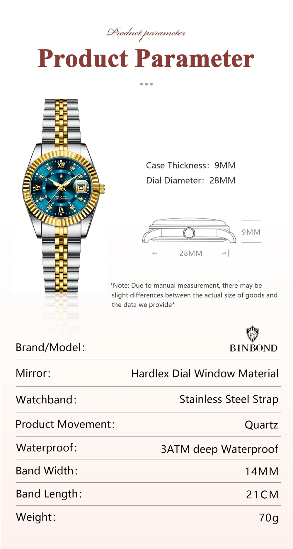 28 MM Fashion Quartz Horloges  - Jewelry Watches Gold recensie en prijs