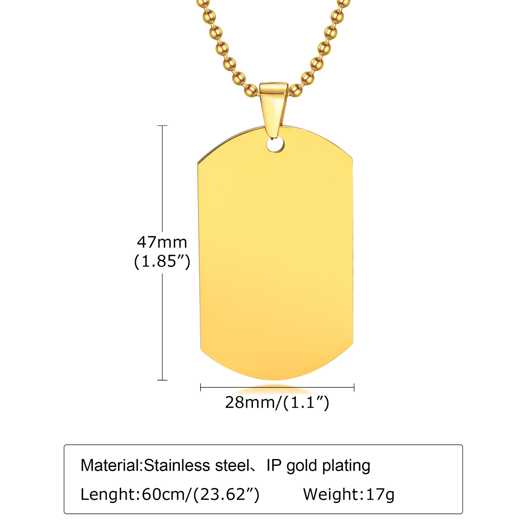 Mprainbow Gepersonaliseerde Ge - Mens Dog Tag Necklace recensie en prijs