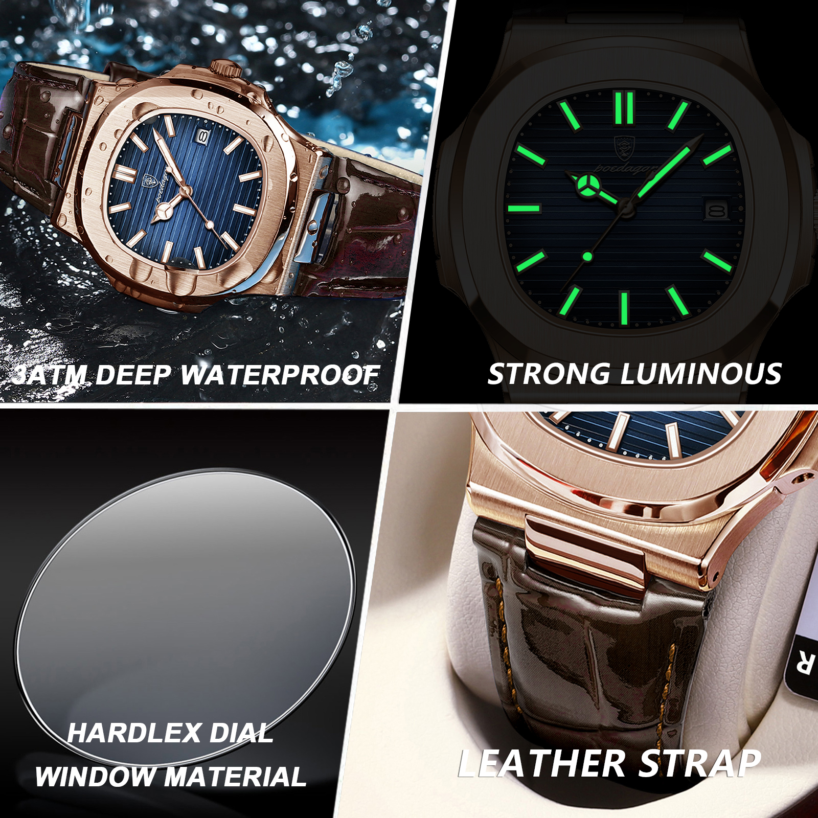 POEDAGAR zakenman horloge datu - Rg Watches & Jewelry Gmbh recensie en prijs