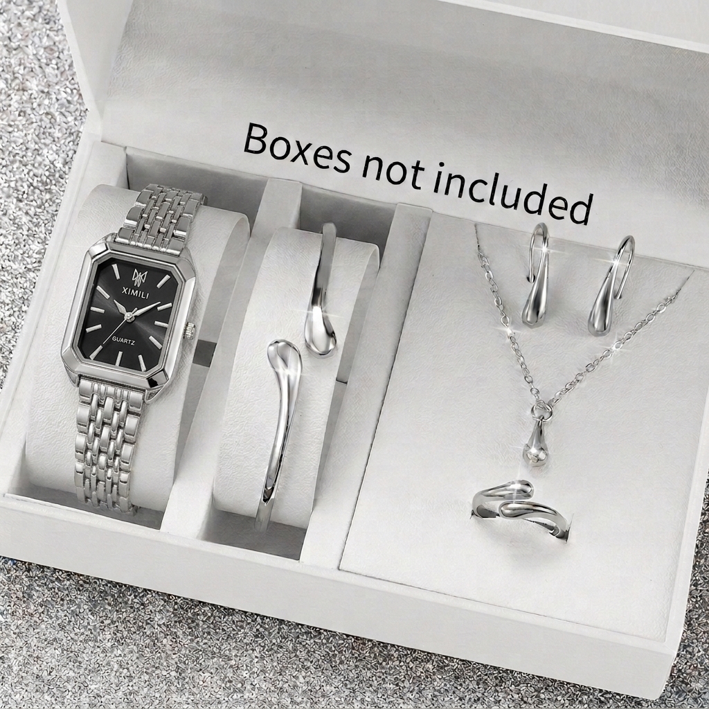6 STKS Mode Rechthoek Vrouwen  - Jewelry Like Watches recensie en prijs