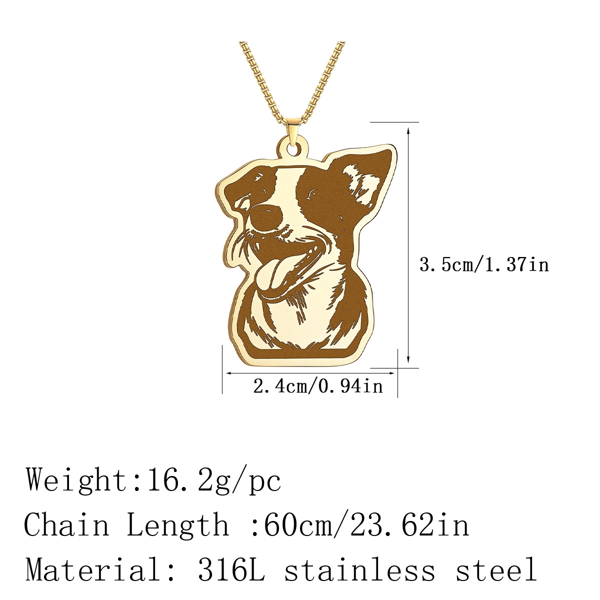 Kinitial Schattige Hond Puppy  - Mens Dog Tag Necklace recensie en prijs