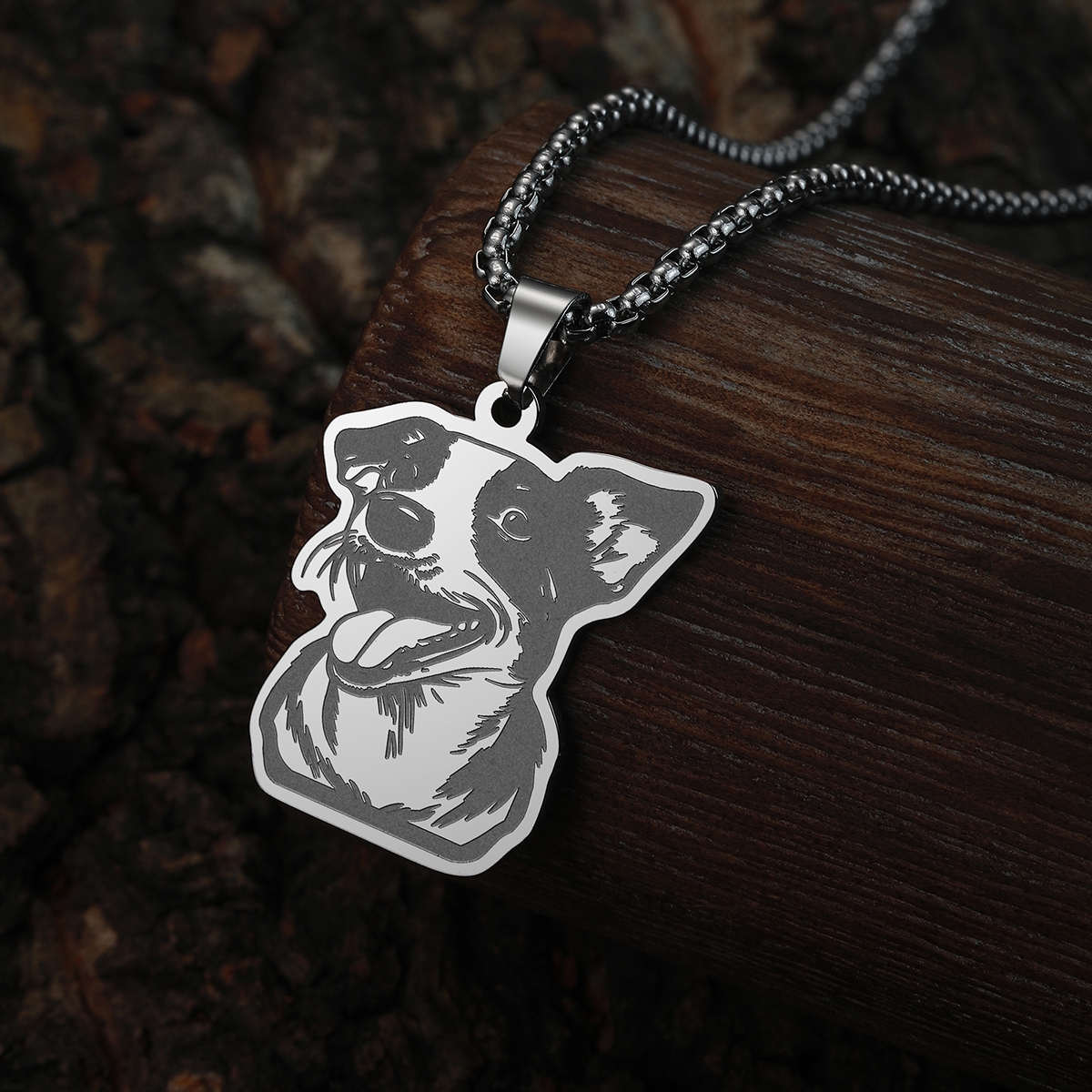 Kinitial Schattige Hond Puppy  - Mens Dog Tag Necklace recensie en prijs