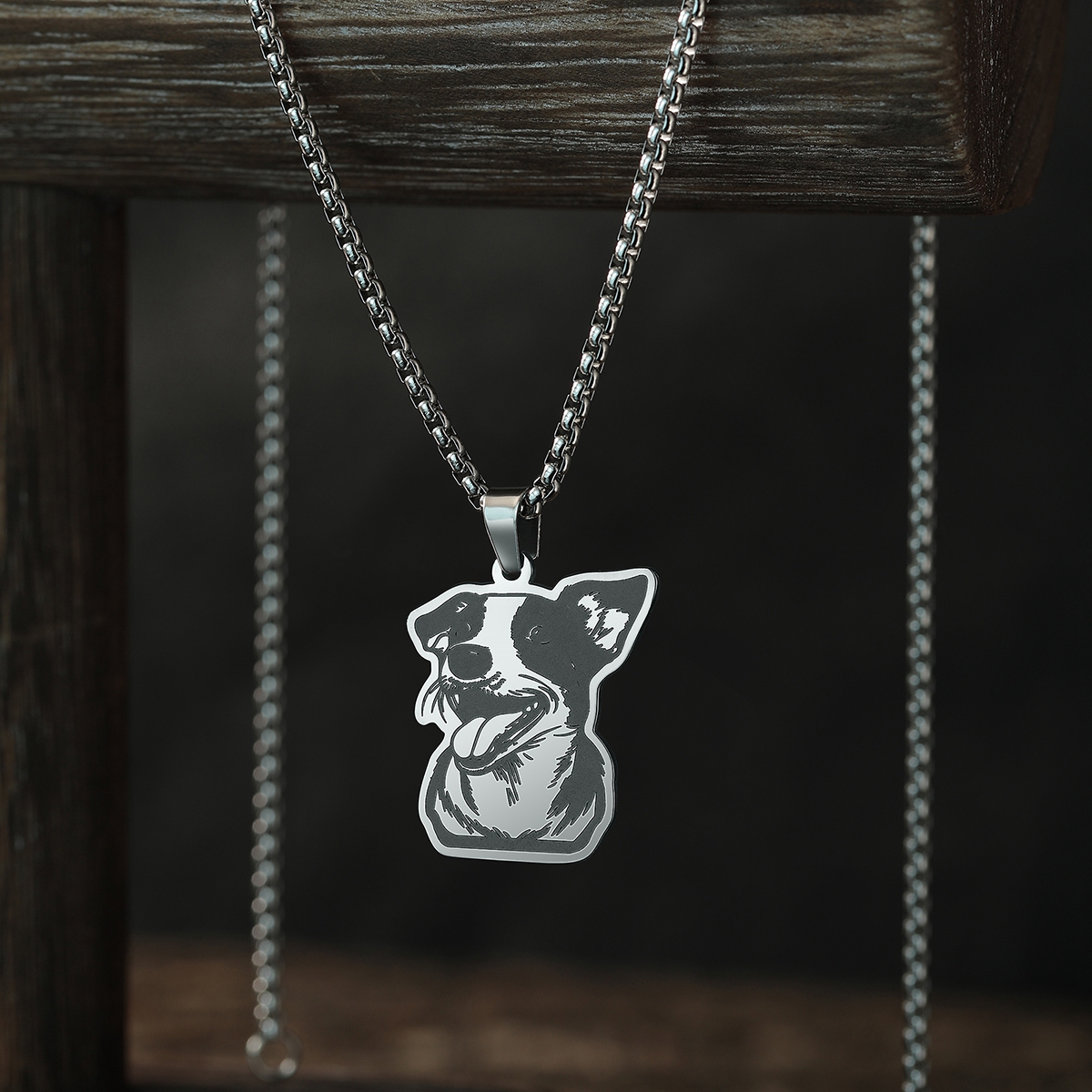 Kinitial Schattige Hond Puppy  - Mens Dog Tag Necklace recensie en prijs