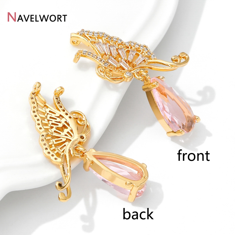 18K verguld messing met zirkoo - Butterfly Pendant Necklace recensie en prijs