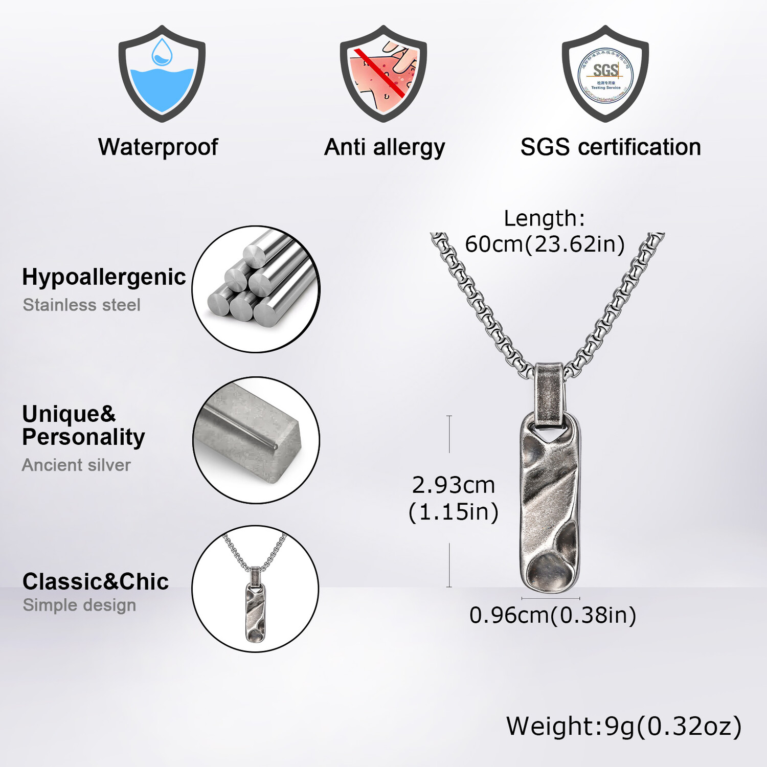 Kleine Dogtag hanger kettingen - Mens Dog Tag Necklace recensie en prijs