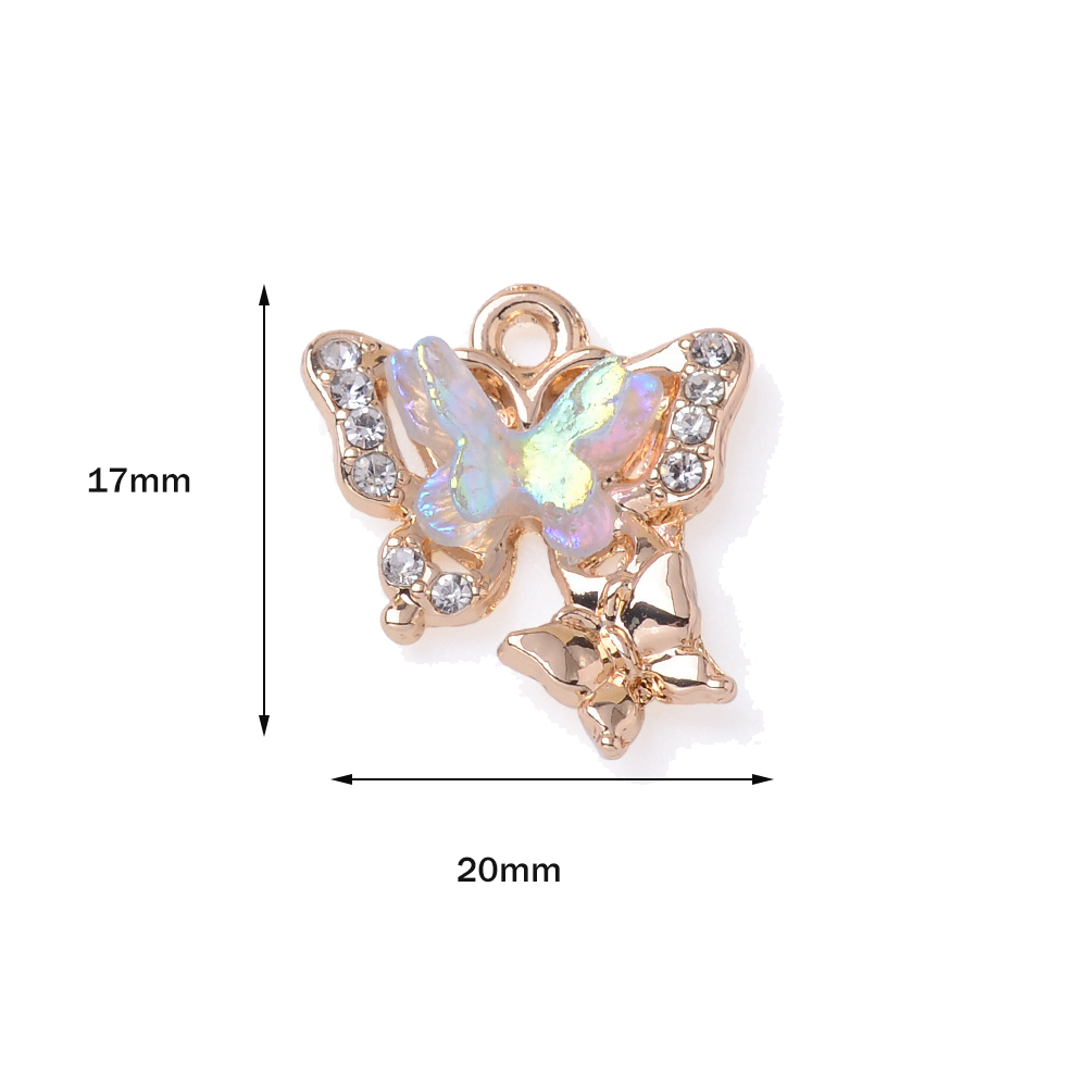 10 stks/partij Animal Charms V - Butterfly Pendant Necklace recensie en prijs