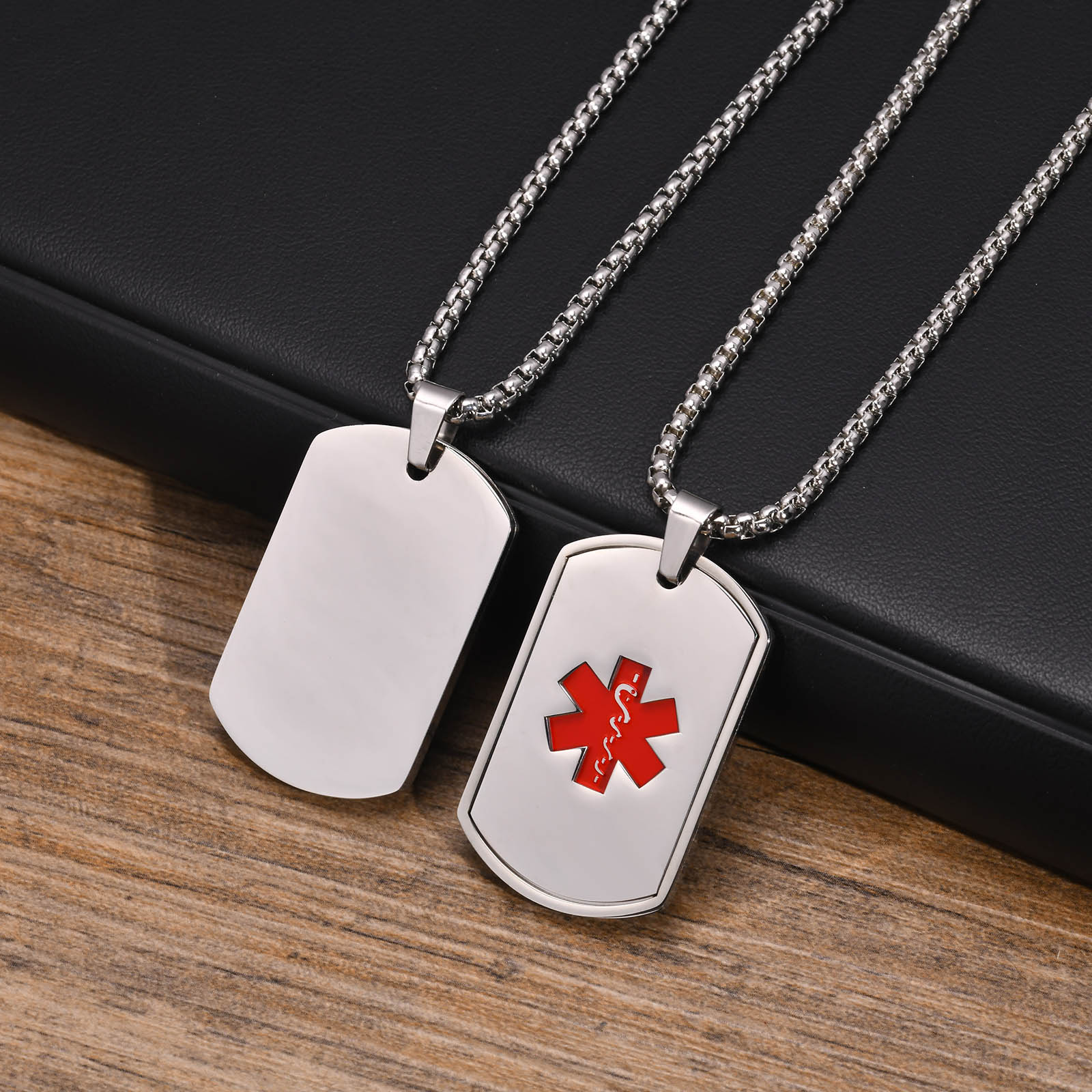 Vnox Medical Alert ID ketting  - Mens Dog Tag Necklace recensie en prijs