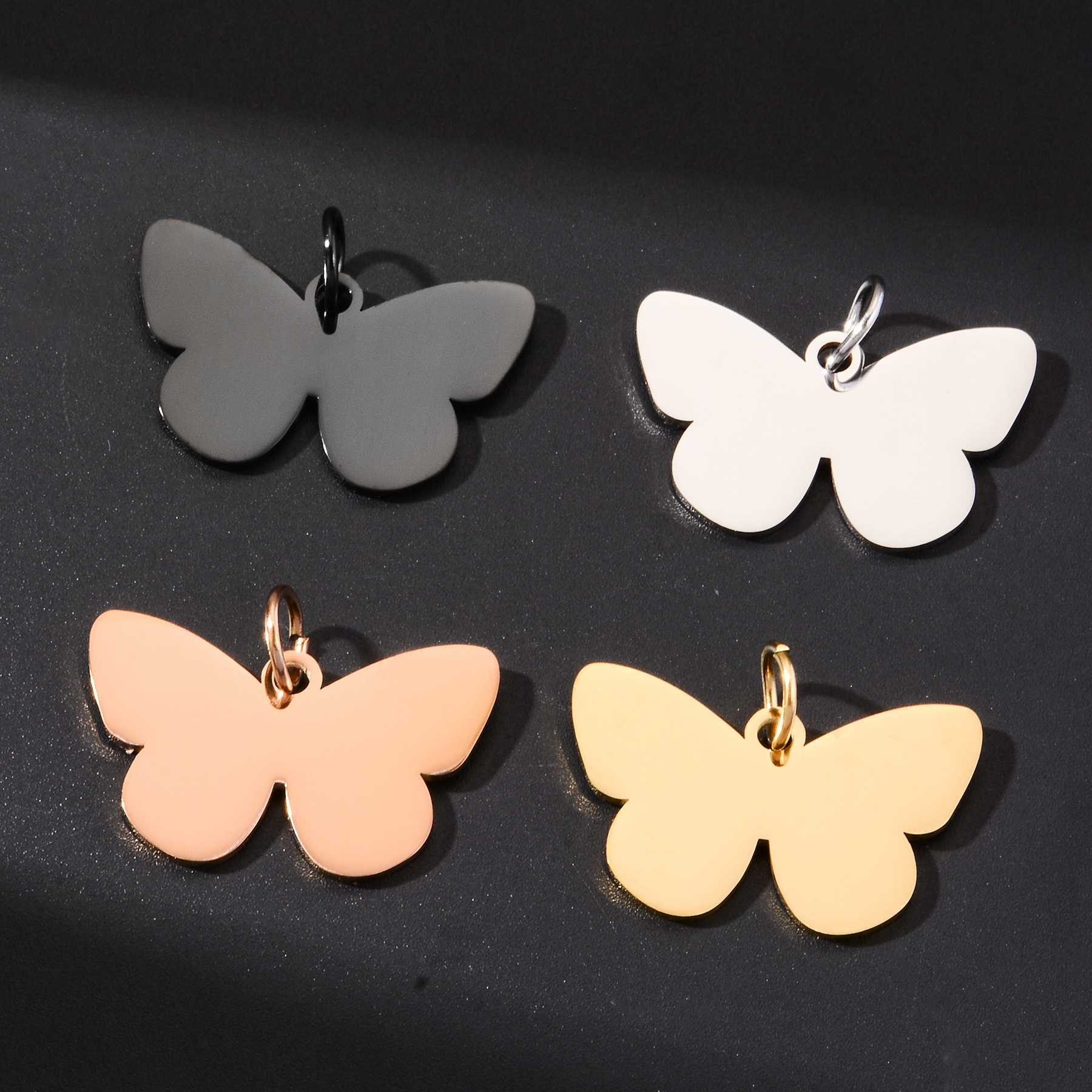 10 stks/partij roestvrijstalen - Butterfly Pendant Necklace recensie en prijs